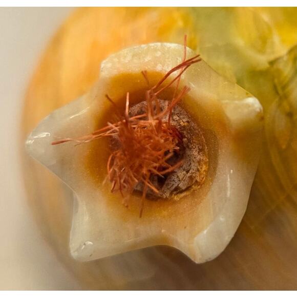 Vintage Italian Marble Pomegranate Carved. MCM Decor - Picture 5 of 6